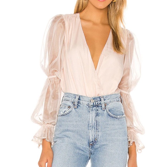 Lovers + Friends Tops - LOVERS AND FRIENDS MIA BODYSUIT in Blush Pink